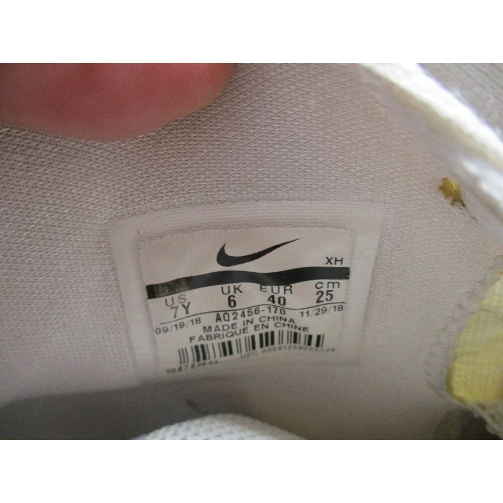 Nike Kyrie 5 GS Irish Sneakers Youth 7 White Metallic Gold AQ2456-170 EUC Read